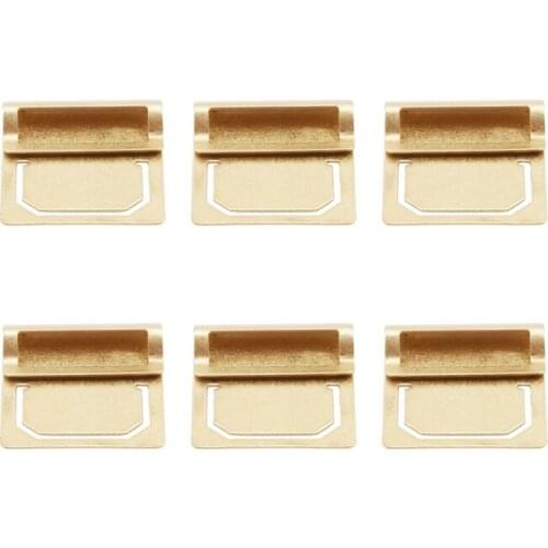 Vintage Brass Bookmark Holder, Mini Index Holder, Metal Bookmark Holder, Suitable for Office Use 6Pcs/Set