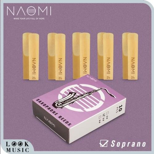 10pcs/1set Bb Saxophone Reeds Strength 2.5 Soprano Sax Mouthpiece Replacement