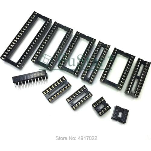 10PCS IC Sockets DIP6 DIP8 DIP14 DIP16 DIP18 DIP20 DIP28 DIP40 pins Connector DIP Socket 6 8 14 16 18 20 24 28 40 pin