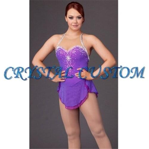 2016 Custom Ice Skating Dresses For Girls New Brand Vogue Figure Skating Competition Dress For Women DR3058