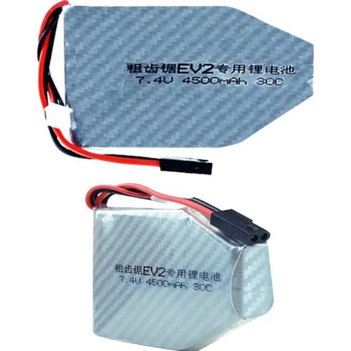 2S Lipo Battery 7.4V 4500mAh 30C li-po battery 5500 plug High Capacity for RC EV2 Tank RC Car