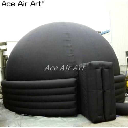 360 degree inflatable black planetarium,igloo theater/cinema dome tent for Astronomy education or movie screen rentals