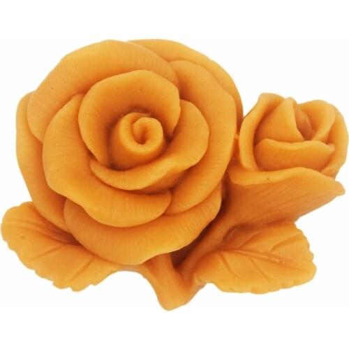 3D Roses with Leaf Silicone Soap mold DIY Hangmade Craft 3d soap molds S557