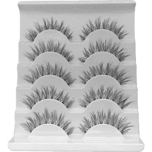 5 Pairs Natural Soft Eye Lashes Makeup Handmade Thick Eyelashes False Mink Eyelashes False Long Newest Thick Fake O6K1