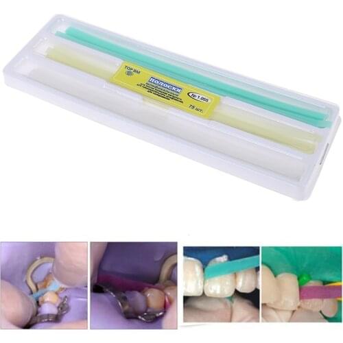 75Pcs/Pack Dental Abrasive Strips Teeth Polishing Finishing Gloss Contouring Tools