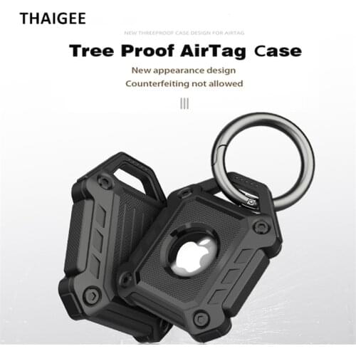For Apple Airtag Case Armor Protective Case With Keychain Shockproof Cover For Apple Tracker TPU Anti-Lost Device Airtag Case