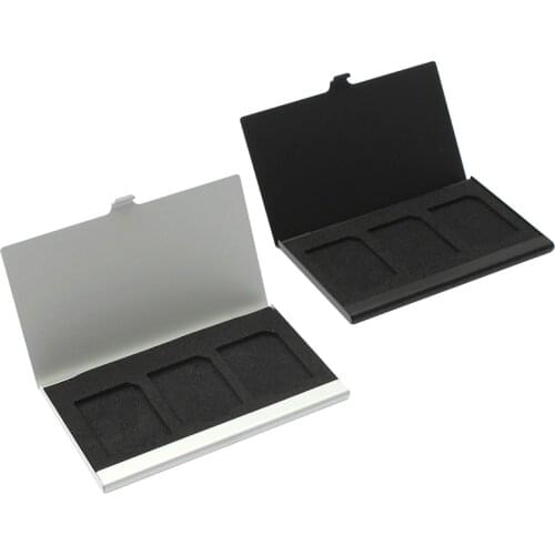 Aluminum Alloy Memory Card Case Card Box Holders For 3PCS SD Cards