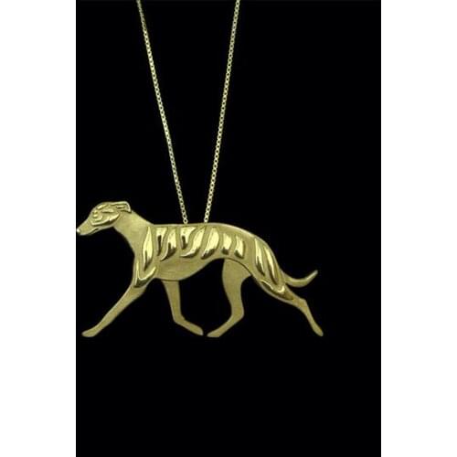 DANGGAO Newest Handmade Whippet Movement Pendant Necklace chain choker Dog charm Jewelry Pet Lovers Gift Idea