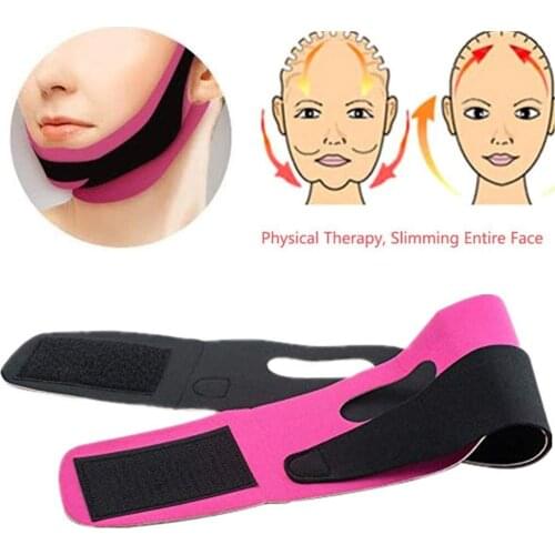 Elastic Face Slimming Bandage V Line Face Shaper Women Chin Cheek Lift Up Belt Facial Anti Wrinkle Strap Face Care Slim Tool 218