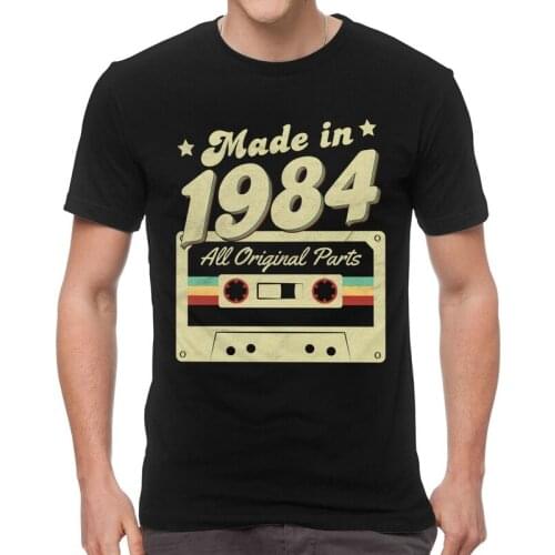 Made In 1984 T-shirt Men Harajuku T Shirt Short Sleeve Cotton 36th Birthday Gift Cassette Anniversary Tshirt Cool Tee Top