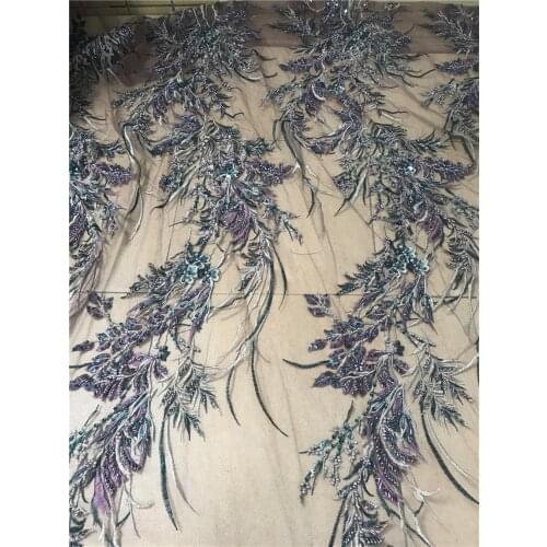 Hot Style Top Quality SYJ-2188812 Mesh Tulle Embroidery Lace Fabric Wedding Bridal Lace Fabric