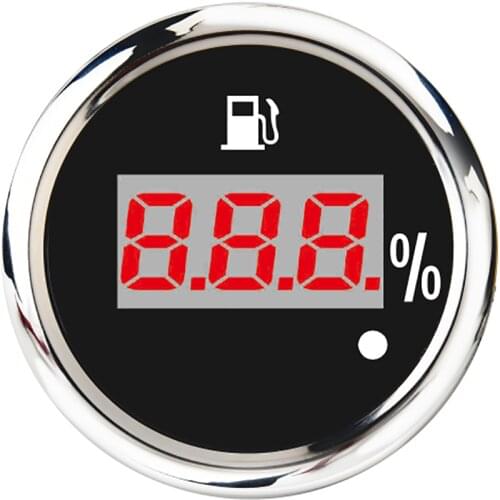 52mm Digital Fuel Level Gauge Meter 240 ohm 33 ohm Oil Tank Level Indicator Fuel Gauge With Backlight 9~32V For Car Boat Marine