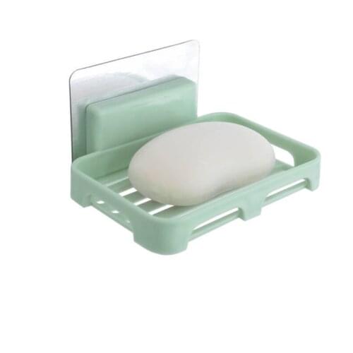 Soap Dishes Drain Wall Mounted Soap Sponge Holder Storage Rack Bathroom Organizer Soap Draining Holder Kitchen Hanging Soap Box