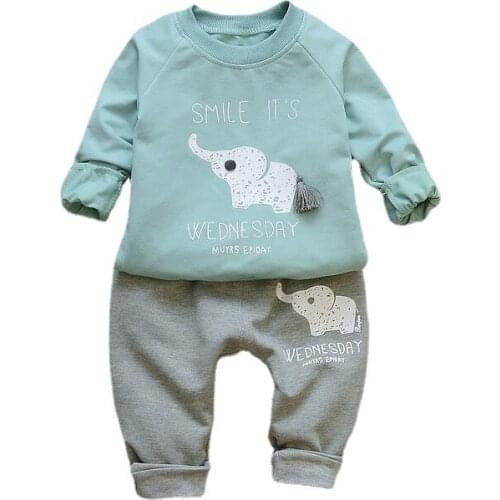 18M-4Y Baby Girl Clothes 100% Cotton Long Sleeve Toddler Kids Clothing 2pcs Sets Wholesale Cute Children Outfits Autumn 2021