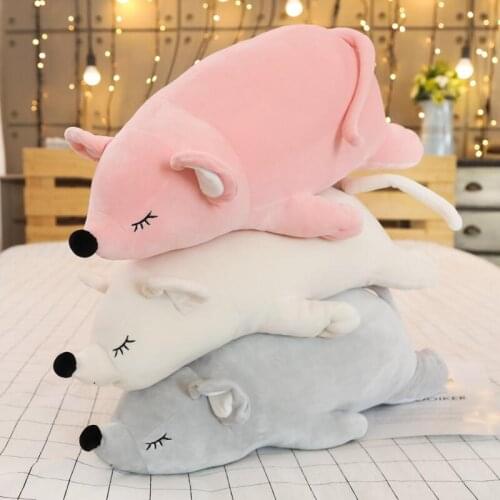 1pc sleep pillow arrival Super Soft Plush Mouse Plush Doll Stuffed Rat Plush Animal Toy Mascot Peluche for Children