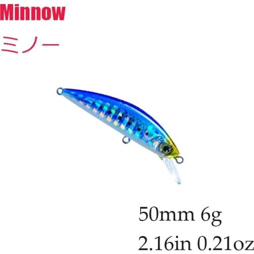 1Pcs New Fishing Lure 50Mm 6G Laser Hard Professional Seawater Swimbait Artificial Bait Long Casting Lure Sinking Fishing Lure