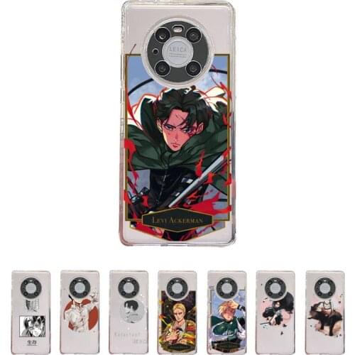 Attack on titan fire New Phone Case Transparent For Huawei honor V 40 30 20 X note 10 pro lite max s Soft TPU Clear Mobile bags