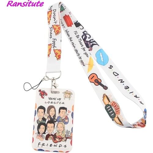 Ransitute R1490 TV Show Friends Fashion Lanyards ID Badge Holder Bus Pass Case Cover Slip Bank Credit Card Holder