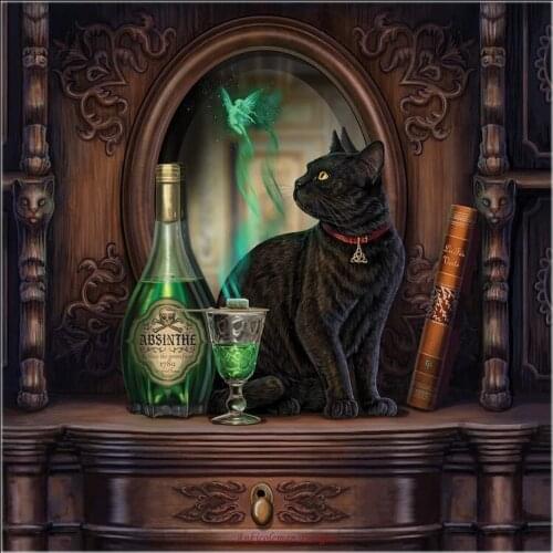 Counted Cross Stitch Kits Needlework Embroidery - Crafts 14 ct Aida DMC Color DIY Arts Handmade Home Decor - Absinthe