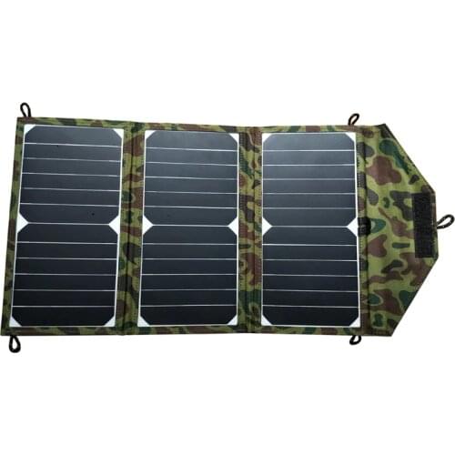 SUNPOWER 21 Watt Portable Folding Solar Panel Charger for iPad/Tablets/Mobile Phones/Smart Phones/iPhone 2xUSB Out