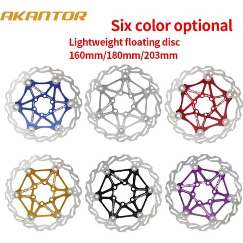 Ultralight Mountain Bike Brake Rotor Strong Heat Dissipation Floating Rotor 160/180/203mm Road Disc Brake Pad Bicycle Parts