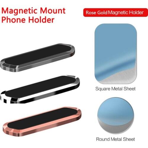Universal Paste Magnetic Car Mobile Phone Holder Stand Car Dashboad Wall Mount Bracket Kit For IPhone Samsung Xiaomi Huawei