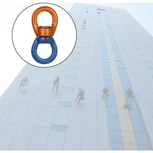 High Strength 35KN Rock Climbing Swivel Rotor Hook Swivel Ring Rotary Connector for Mountaineering Application