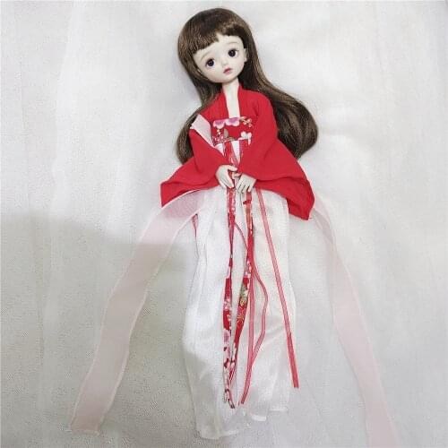 Skirt 1/6 30cm bjd ancient style court girl dress summer gauze skirt aesthetic fairy ancient costume doll clothes