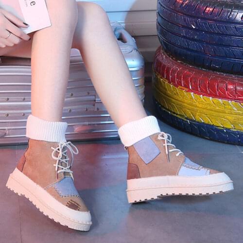 Autumn And Winter Womens High-top Boots Plus Velvet Warm Casual Sports Shoes Womens Socks Shoes Students With Flat Boots