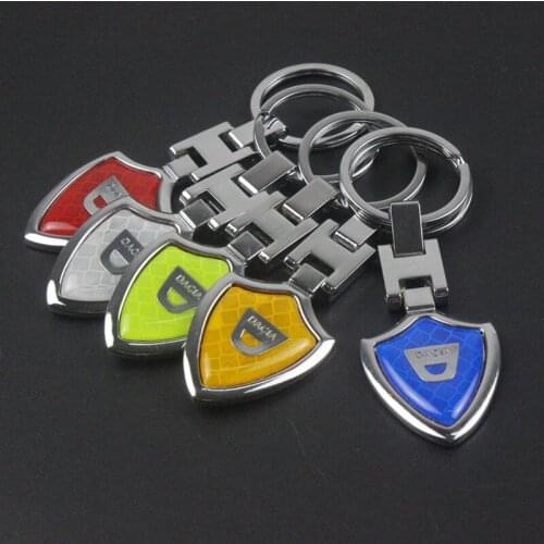 10Pcs Car Keychain Key Ring Holder Decoration for Dacia Duster Logan Sandero Stepway Lodgy Mcv 2 Dokker Chain Ring Car Styling