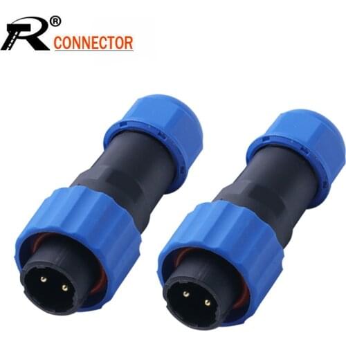 10pcs/lot IP68 Waterproof SD16 Aviation Male Plug 2/3/4/5/6/7/9 Pins IP68 SP16 M16 16MM Aviation Plug Wire Connector
