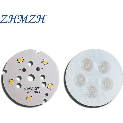 5pcs/lot LED Chip 240-260mA Lamp Board 3w 5w 7w 9w 12w 18w Warm White Rail Light Source 2835 Lens For Ceiling Light Spotlight