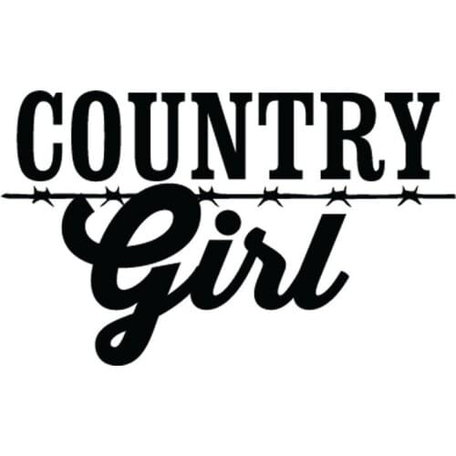 8" Wide Country Girl Cowgirl Cowboy Southern Funny Vinyl Decal Sticker Car Stickers Window