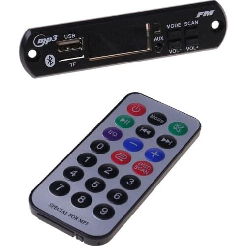 Car Audio USB TF FM Radio Module Wireless Bluetooth 5V 12V MP3 WMA Decoder Board MP3 Player with Remote Control For Car