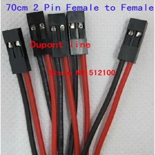 Free shipping 100sets/lot 70cm 2Pin 2 Pin Female to Female Jumper Wire Dupont Cable f