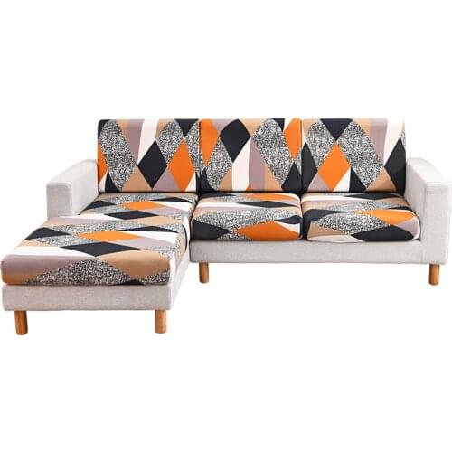 Sofa Seat Cushion Cover Chair Cover Pets Kids Furniture Protector Polar Fleece Stretch Washable Removable Slipcover 1/2/3/4 Seat