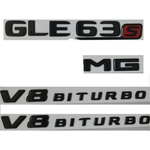 Gloss Black GLE63s for AMG V8 BITURBO Badges Emblems for W166 C292