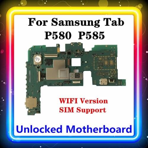 For Samsung Galaxy Tab A 10.1 P580 P585 P588 Motherboard Android OS Mainboard With Full Chips WIFI SIM Support Logic Board