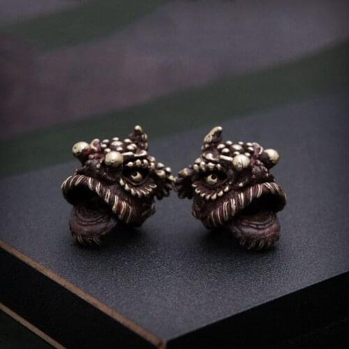 EDC Bronze Knife Beads A Pendant Paracord Outdoor DIY Decorations Bronze Camping Gear EDC Tools