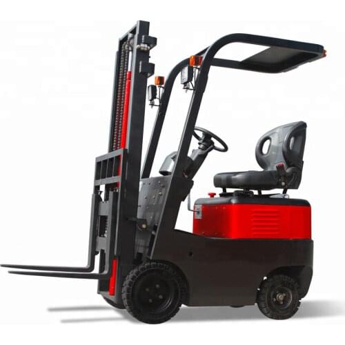 SYNBON Hydraulic1ton Electric Forklift 4 Wheels Stacker Trucks Lower Energy Consumption
