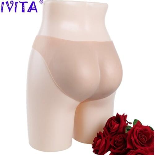 IVITA Top Quality Silicone Hip Pants Padded Buttock Enhancer Shaper Sexy Panty Fashion Fake Ass Push Up Crossdressing Underwear