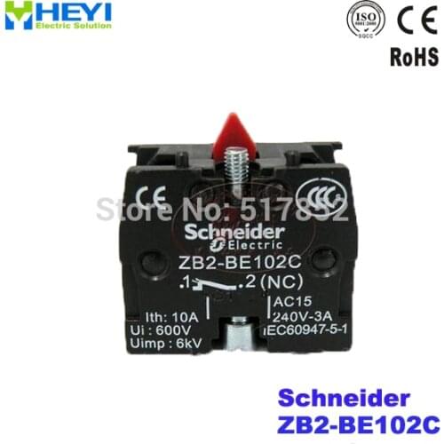 Push button switch normally closed contact module ZB2-BE102C