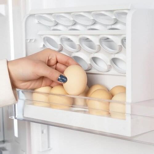 Egg Storage Box Creative Convenient Nice-looking Egg Grids Protect Holder Food Container Storage Case With Lid Plastic Box