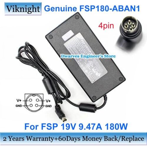 Genuine FSP FSP180-ABAN1 Power Adapter 19V 9.47A 180W FSP180-ABAN2 FSP150-ABAN1 For CLEVO X511 P150 Laptop Charger Power Supply