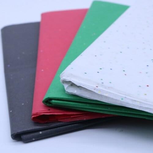 10Pcs/bag 28 Styles Sequin Tissue Paper Flower Wine Wrapping Papers Home Decoration Festive & Party Wedding DIY Packing Supplies