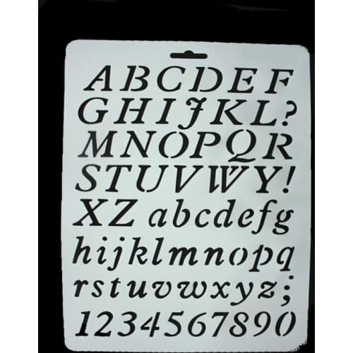 DIY Scrapbooking Hollow Letters Symbol Album Painting Template Home Garden Arts Crafts Digital Plastic Letters Embossing Folders