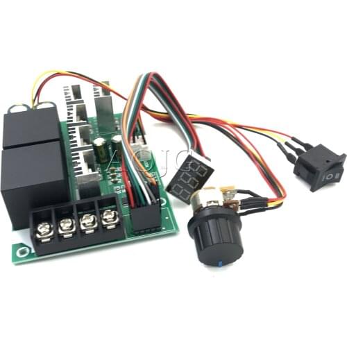 PWM DC Motor Speed Controller DC 10-55V Digital LED Display 0 -100% Adjustable Drive Module Input MAX 40A-60A 12V 24V 36V 48V