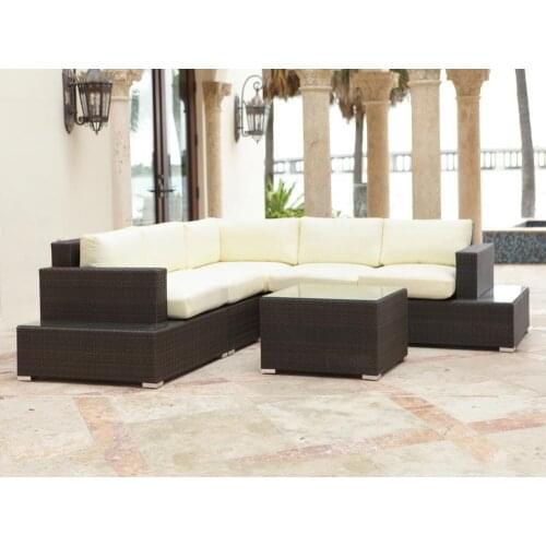 Sigma trade assurance indoor wicker sectional modern home furniture center sofa