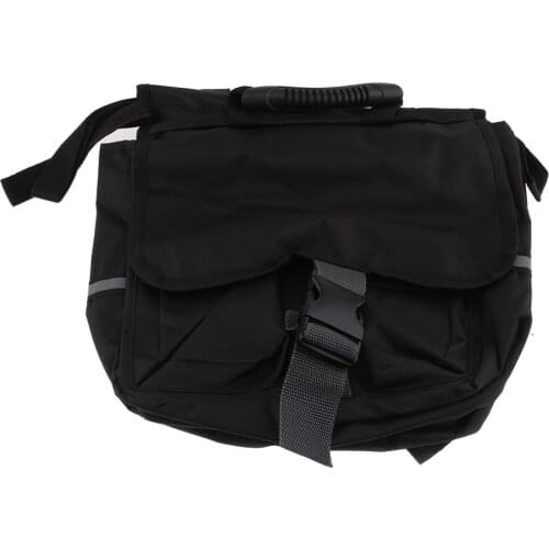 Motorcycle Riding Rear Seat Super Light Tail Side Bag Trunk Luggage Large Capacity for Biker Black