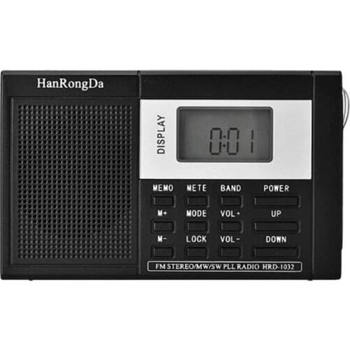 LED Radio Speakers Portable FM/AM MW SW Radio Player Digital Mini Radio Multifunctional Portable Stereo FM Radio RD. 1032